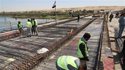 إنجاز 81%  من محور الفشن.. أكبر محور على النيل بطول 27 كم