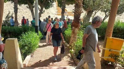 وفد سياحي متعدد الجنسيات يزور المناطق الأثرية في المنيا