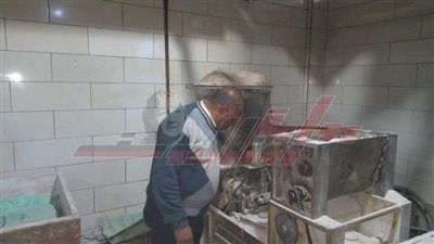 تحرير 8 محاضر مخالفات تموينية بمخابر سيدي سالم بكفر الشيخ