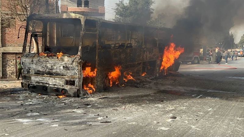 حريق بأتوبيس