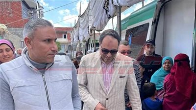 محمد شقوير يتفقد القافلة الطبية المجانية بالرياض في كفر الشيخ
