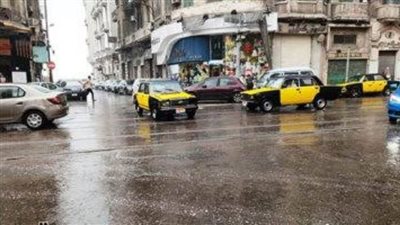أمطار غزيرة بالإسكندرية مع موجة برق ورعد