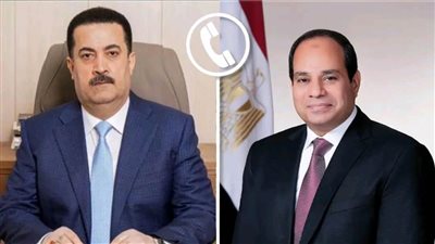 الرئيس السيسي يتلقى اتصالاً هاتفياً من رئيس الوزراء العراقى