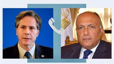 شكري يتلقى اتصالاً هاتفيًا من وزير الخارجية الأمريكي