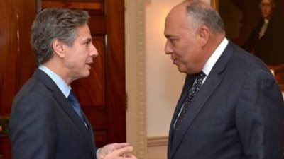 شكري وبلينكن يؤكدان رفض إقدام إسرائيل على أي عملية عسكرية في رفح