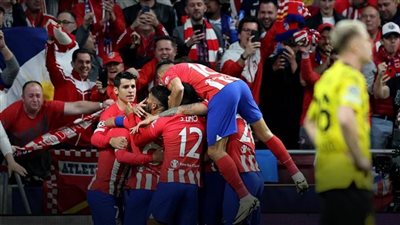 أتلتيكو مدريد يفوز على بوروسيا دورتموند 1/2 في ذهاب ربع نهائي الأبطال