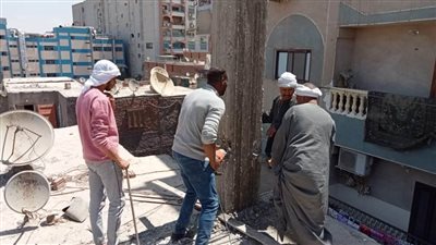 إزالة 14حالة تعدٍ على أراضٍ زراعية وبناء مخالف بمركزي القوصية وأبو تيج وحي شرق أسيوط