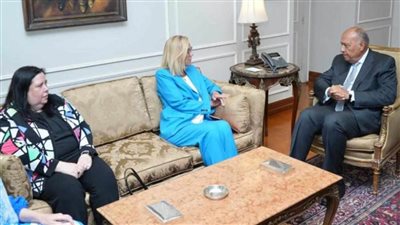  وزير الخارجية يستقبل كبيرة منسقي الأمم المتحدة للشؤون الإنسانية وإعادة الإعمار في غزة