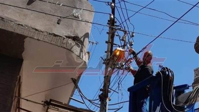 رفع كفاءة منظومة الإنارة العامة بكفر الشيخ