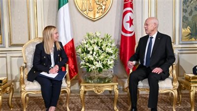 الرئيس التونسي يستقبل رئيسة الحكومة الإيطالية في رابع زيارة لها في أقل من عام