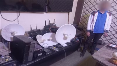  مباحث المصنفات تضبط شبكتي بث تلفزيوني بالسنبلاوين وشربين