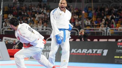 عبدالله ممدوح يمنح مصر الذهبية الأولى بالدوري العالمي للكاراتيه