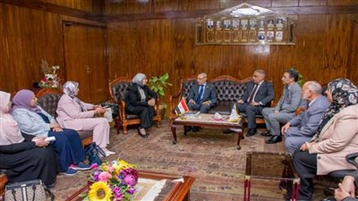 وفد الشركة المانحة للأيزو QSI يزور جامعة طنطا