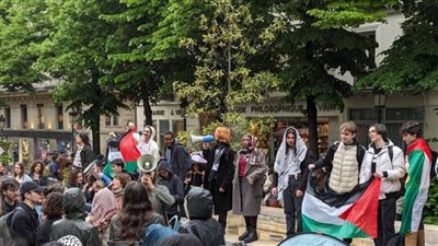  وقفة تضامنية مع فلسطين في محيط جامعة السوربون في فرنسا