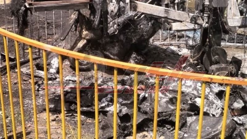 جانب من الحريق بالملاهي