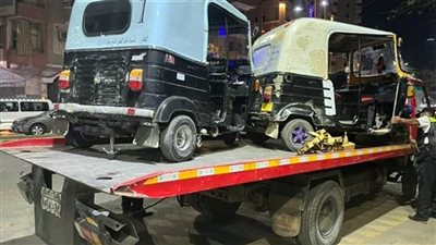أمن المنوفية يستهدف بحملات أمنية مركبات «التوك توك» المخالفة بشبين الكوم