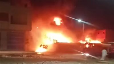 السيطرة على حريق داخل مخزن زيت سيارات بمنطقة النجدة بالغردقة  