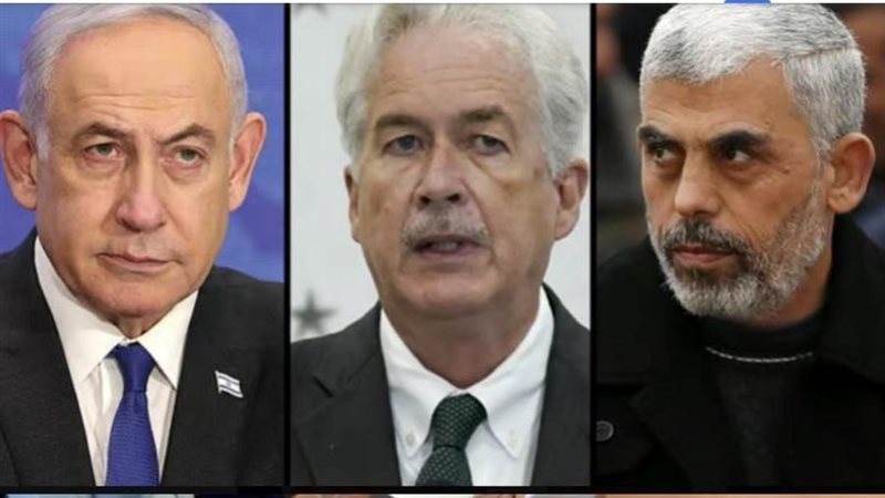 السنوار وبيرنز ونتنياهو