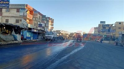 رصف شارعى الخياط وداير الناحية بمدينة مسير في كفر الشيخ