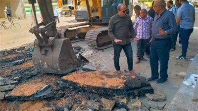 بالصور| محافظ الغربية يتابع أعمال رصف وتطوير شارع 