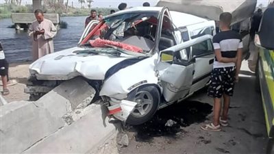 مصرع سيدة وإصابة 5 أشخاص آخرين في تصادم سيارة وموتوسيكل بأسيوط