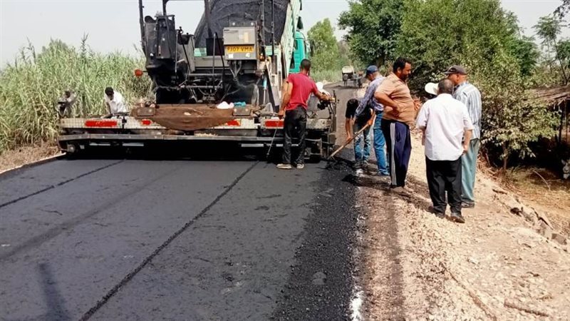 رصف طريق النجيلة