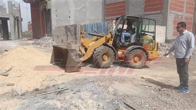 إزالة بناء مخالف بسيدي سالم في كفر الشيخ