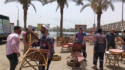 إزالة الإشغالات ورفع كفاءة شوارع الحامول ودسوق