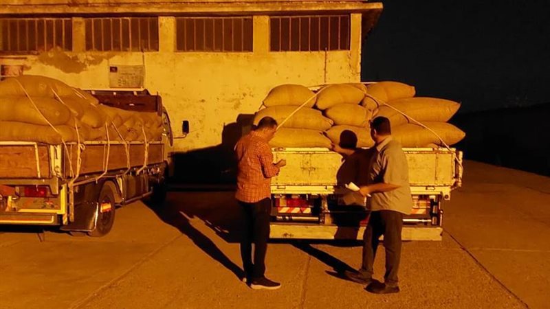 ضبط 15 طن قمح محلى