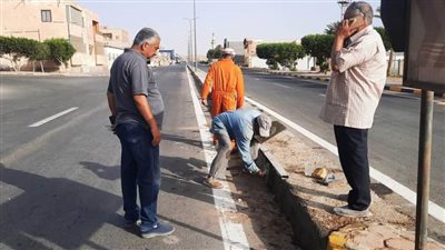 استمرار أعمال إحلال وتجديد الأرصفة برأس غارب (صور)