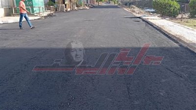 الانتهاء من أعمال رصف طريق المنشية اللاندهور بكفر الشيخ