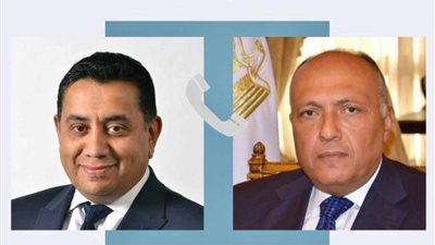 شكرى ووزير الدولة البريطاني يتبادلان الرؤى بشأن الأوضاع الإنسانية والأمنية بقطاع غزة