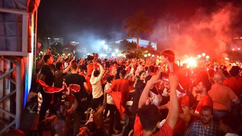 احتفالات جماهير الأهلي