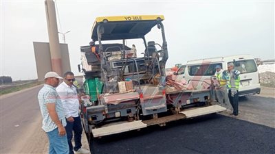 رصف طريق الرافد الدولي بالرياض بطول 21 كم في كفر الشيخ