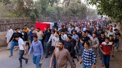 عاجل.. تشييع جنازة شهيد الواجب بمسقط رأسه بمحافظة الفيوم