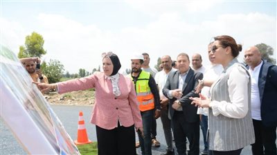 نهال بلبع تتفقد أعمال تطوير كورنيش دمنهور ومدخل المنطقة الصناعية الطرانة