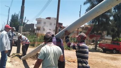 استمرار رفع كفاءة منظومة الإنارة بكفر الشيخ