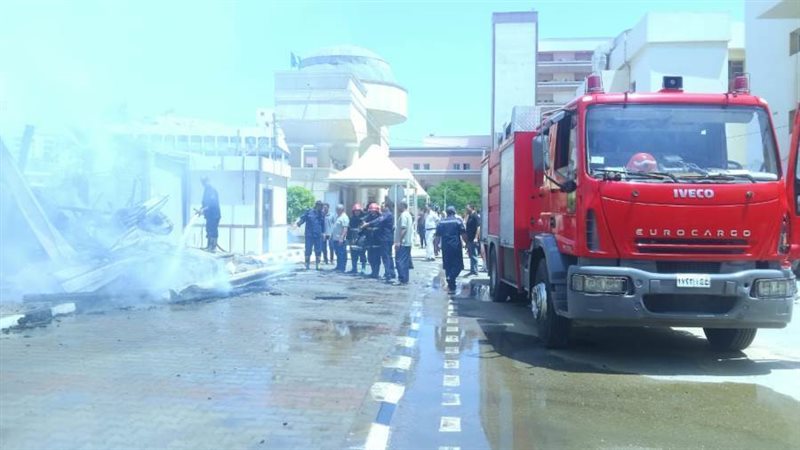 جامعة طنطا حريق