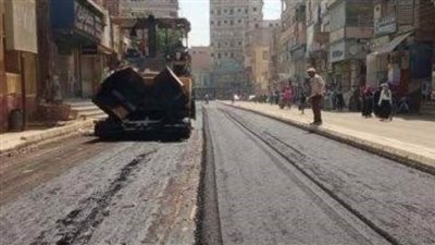 رفع كفاءة شوارع حي جنوب مدينة ملوي والانتهاء من رصف شارع ابن خصيب بالمنيا