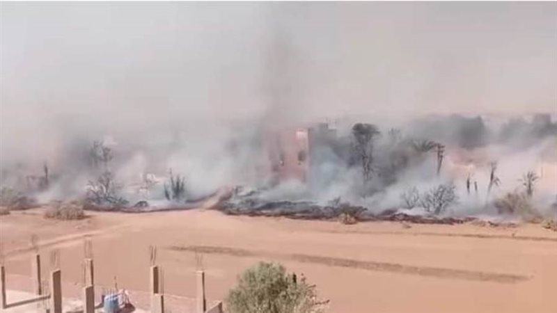 نشوب حريق بمنطقة