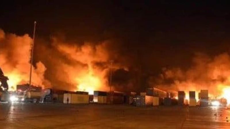 صورة من الغارة الجوية