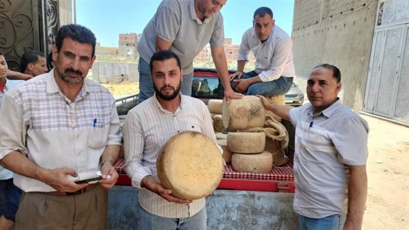 ضبط طن أقراص جبنة