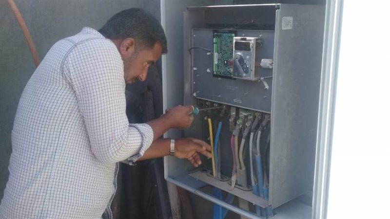 فصل الكهرباء عن ابار