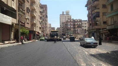 بالصور.. بدء رصف شارع ترعة الشيتي في حي أول طنطا