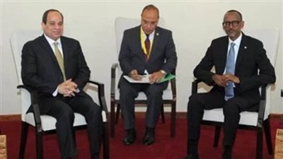 الرئيس السيسي يلتقي رئيس رواندا على هامش مؤتمر الاستجابة الإنسانية في غزة