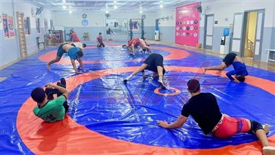 تدريبات أبطال المصارعة للمشروع القومي للموهبة ببيلا في كفر الشيخ