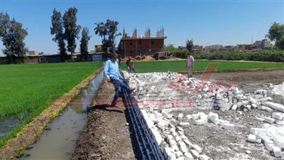 إزالة بناء مخالف بالحامول في كفر الشيخ