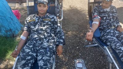 حملة للتبرع بالدم بمديرية أمن الأقصر