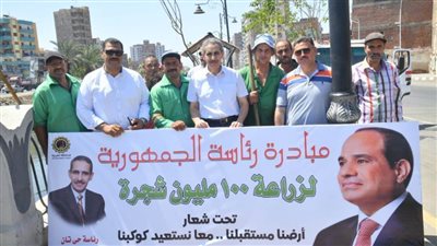 بالصور.. محافظ الغربية يشارك في زراعة الأشجار بطنطا لزيادة المساحات الخضراء