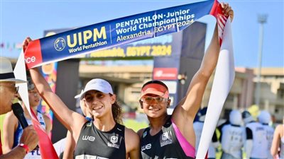 فريدة أبوهاشم وزينة عامر تتوجان بذهبية تتابع السيدات ببطولة العالم لناشئي الخماسي الحديث